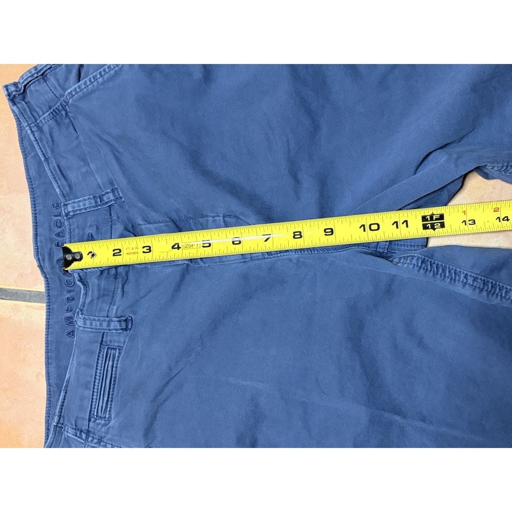 American Eagle Flex Classic Chino Shorts Blue Mens 34 9" Inseam - Picture 6 of 11
